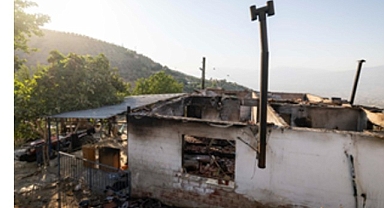 Büyükşehir’den evi yanan aileye yardım eli